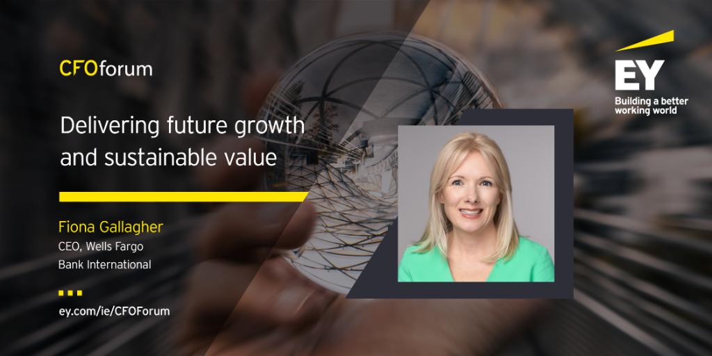 EY_Ireland's tweet photo. Fiona Gallagher, CEO, Wells Fargo Bank International joins the line-up to provide the CEO perspective at the #EYCFOforum on 25 March. We look forward to hearing her insights on the CEO and CFO relationship. Find out more: https://t.co/IM6qpT4ll2 https://t.co/Hn7agem5E1