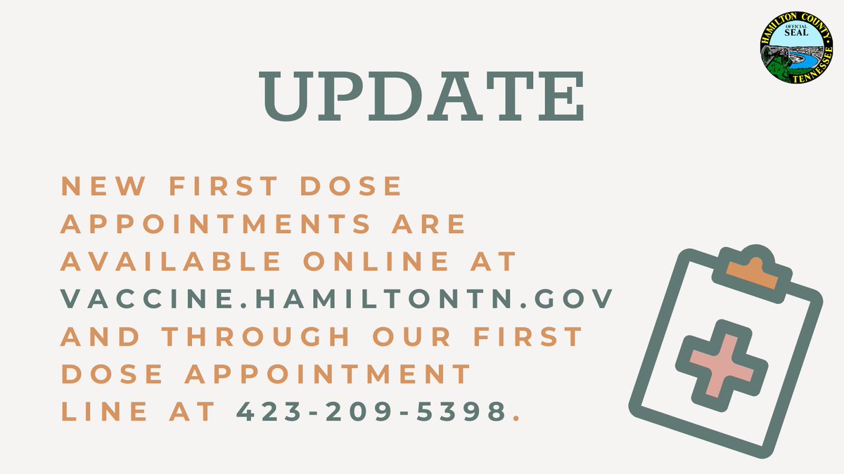 HamiltonHealth's tweet photo. **FOR IMMEDIATE RELEASE**
March 12, 2021
 
Health Department Announces Additional First Dose COVID-19 Vaccine Appointments;
For Phases 1a1, 1a2, 1b, 1c &amp; Adults 65+

Link: https://t.co/HFZ1kExdex https://t.co/nTJ6vUqp9Q