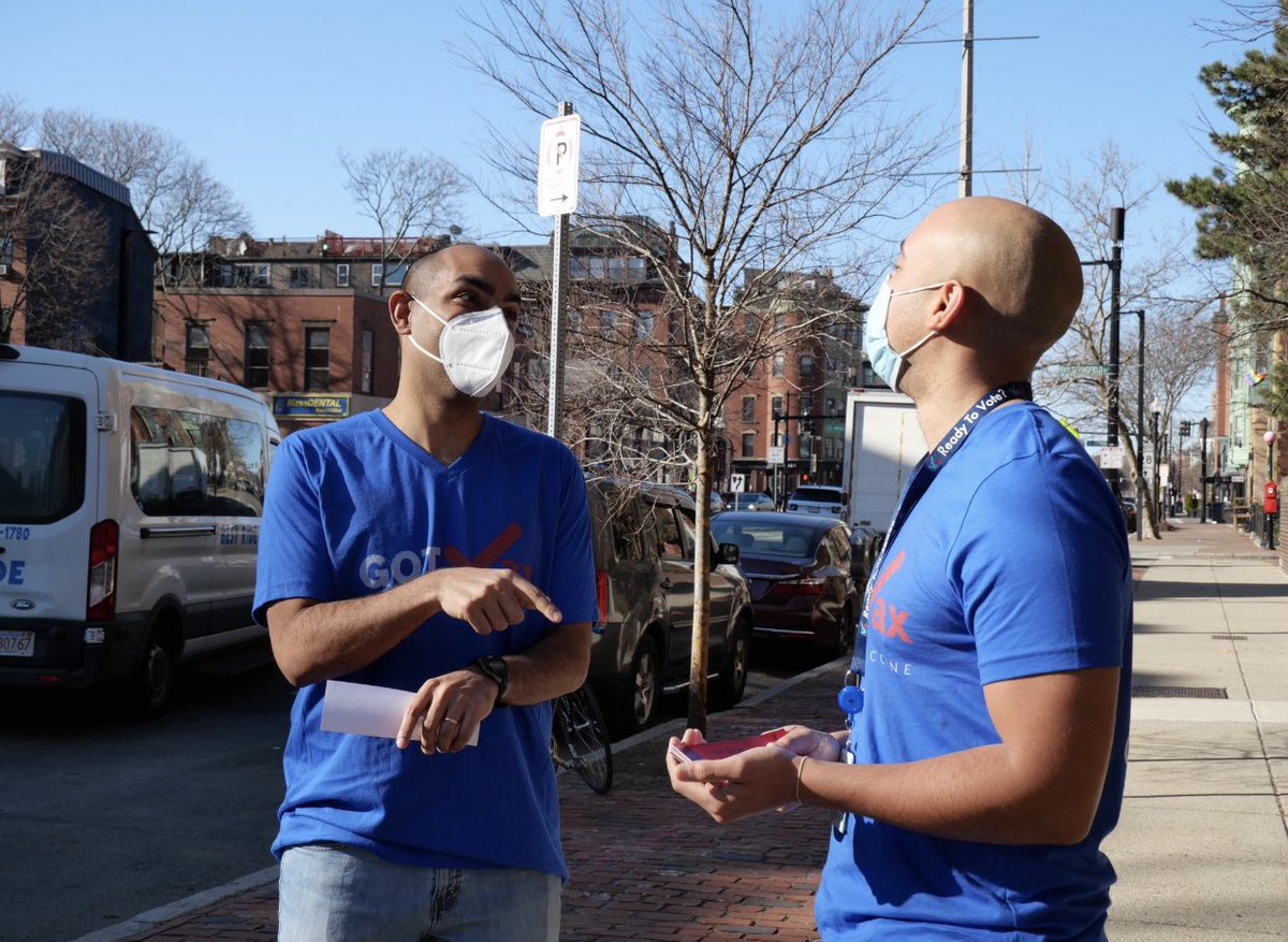 AlisterFMartin's tweet photo. Incredibly honored to be launching @GOTVax_org with incredible physician leaders like @IamJonSantiago and partners like @BHA_Boston @MasconMedical @SouthEndCHC. We are making it easier for our most vulnerable to get access to the vaccine by bringing it to their door. https://t.co/oWKHuQKQ6D
