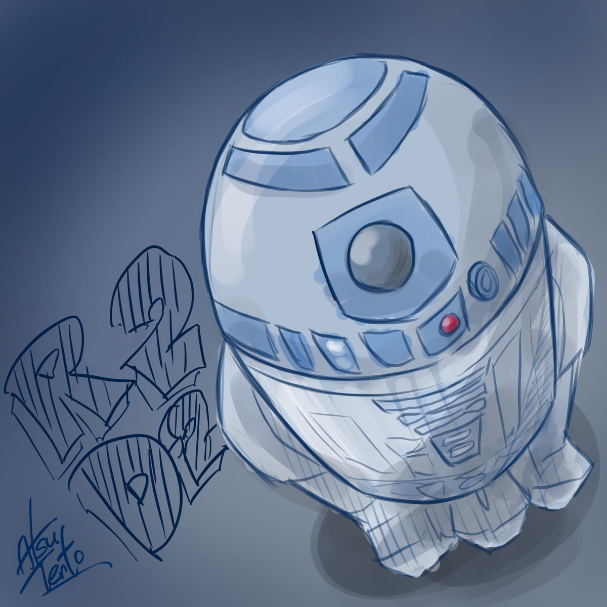 Atsu Tentoo 本日のイラスト R2 D2 R2d2 スターウォーズ Starwars イラスト好きさんと繋がりたい イラスト好きな人と繋がりたい 絵描きさんと繫がりたい お絵描き ディズニー らくがき イラスト