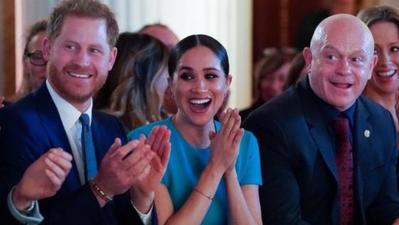 FakeShowbizNews's tweet photo. EXCLUSIVE: Harry, Meghan and Archie make first public appearance since THAT interview https://t.co/mrGAvjOol4