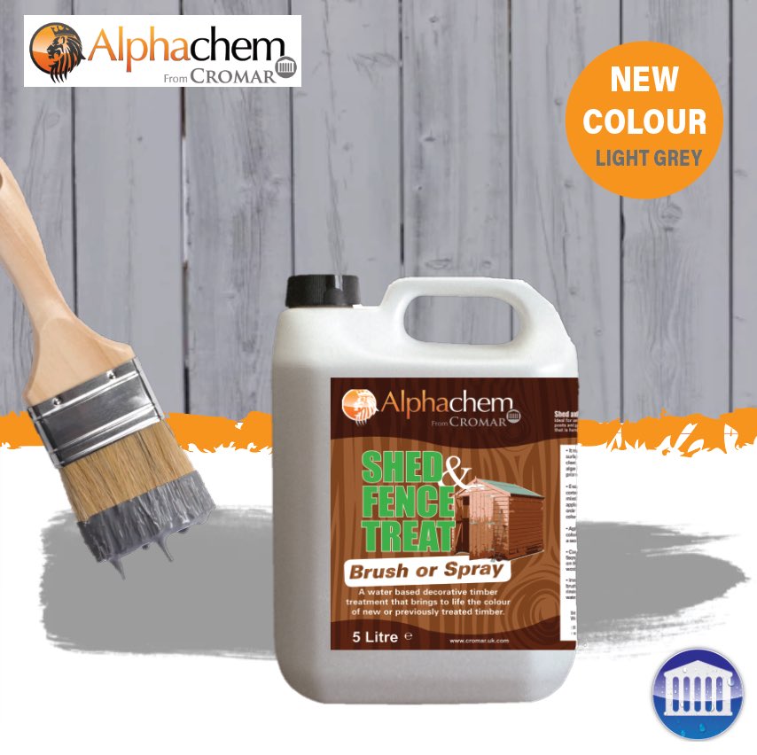 Don’t be dull! Complement your garden this summer with our new light grey Shed &amp; Fence Treatment 
#shedtreatment #lightgrey #newcolour #fencetreatment #cromarbuildingproducts