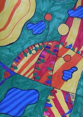 The third grade created these neighborhood maps. #youthartmonth #inspire96