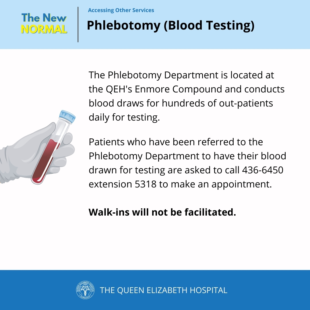 qehconnect's tweet photo. #QEHTheNewNormal : The public is asked to take note of the changes put in place for other services provided by the QEH ; out-patient prescriptions, blood donation, phlebotomy (blood testing), medical reports and death certificates.
#Barbados #pharmacy #blooddonation https://t.co/Dv0WKfTdoC