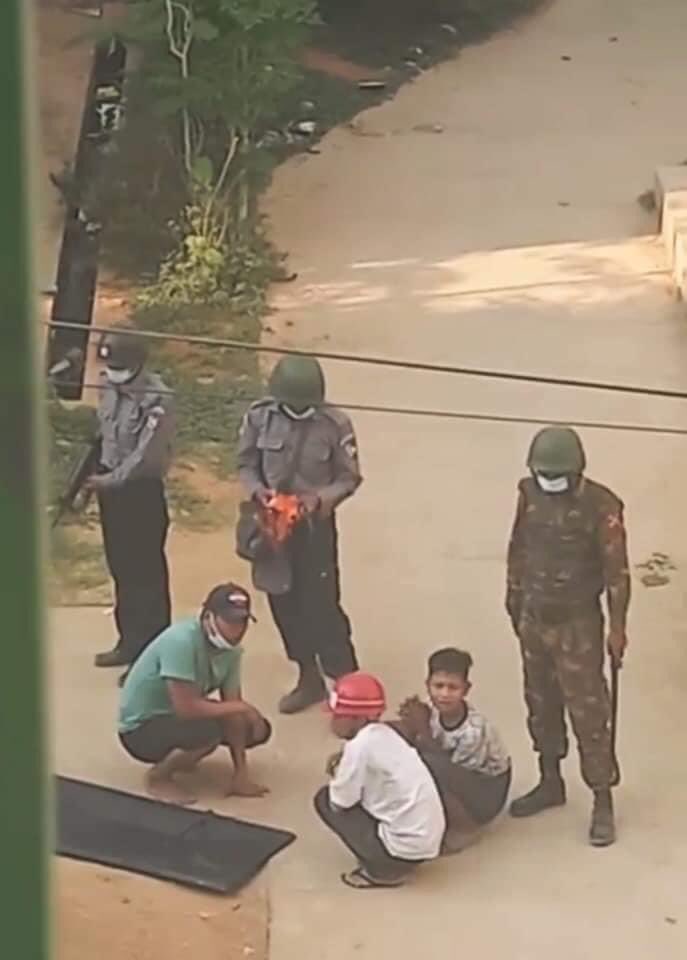 Bunny Phyoe (@bunnyphyoe) on Twitter photo Military and police (SAC terrorists) brutally hit and arrested underage kids in Mandalay today.
#WhatsHappeningInMyanmar
#Mar12Coup
<a href="/UNinMyanmar/">United Nations in Myanmar</a> <a href="/IntlCrimCourt/">Int'l Criminal Court</a> <a href="/CIJ_ICJ/">CIJ_ICJ</a> <a href="/UN_HRC/">UN Human Rights Council</a> <a href="/RapporteurUn/">UN Special Rapporteur Tom Andrews</a> <a href="/SchranerBurgen1/">Christine Schraner Burgener</a> <a href="/KenRoth/">Kenneth Roth</a> <a href="/freya_cole/">Freya Cole</a> Military and police (SAC terrorists) brutally hit and arrested underage kids in Mandalay today.
#WhatsHappeningInMyanmar
#Mar12Coup
<a href="/UNinMyanmar/">United Nations in Myanmar</a> <a href="/IntlCrimCourt/">Int'l Criminal Court</a> <a href="/CIJ_ICJ/">CIJ_ICJ</a> <a href="/UN_HRC/">UN Human Rights Council</a> <a href="/RapporteurUn/">UN Special Rapporteur Tom Andrews</a> <a href="/SchranerBurgen1/">Christine Schraner Burgener</a> <a href="/KenRoth/">Kenneth Roth</a> <a href="/freya_cole/">Freya Cole</a>