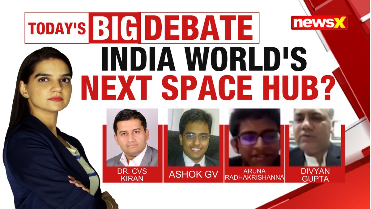 NewsX's tweet photo. #ISRORocks ISRO and NASA are set to launch the world's first twin radar, the data from the jointly developed satellite will help manage natural resources. 
@msharma179 
@cvskiran
.
.
.
Watch the whole discussion on #NewsX YouTube 
https://t.co/WrbirPJxOY https://t.co/w3QcCU11sJ