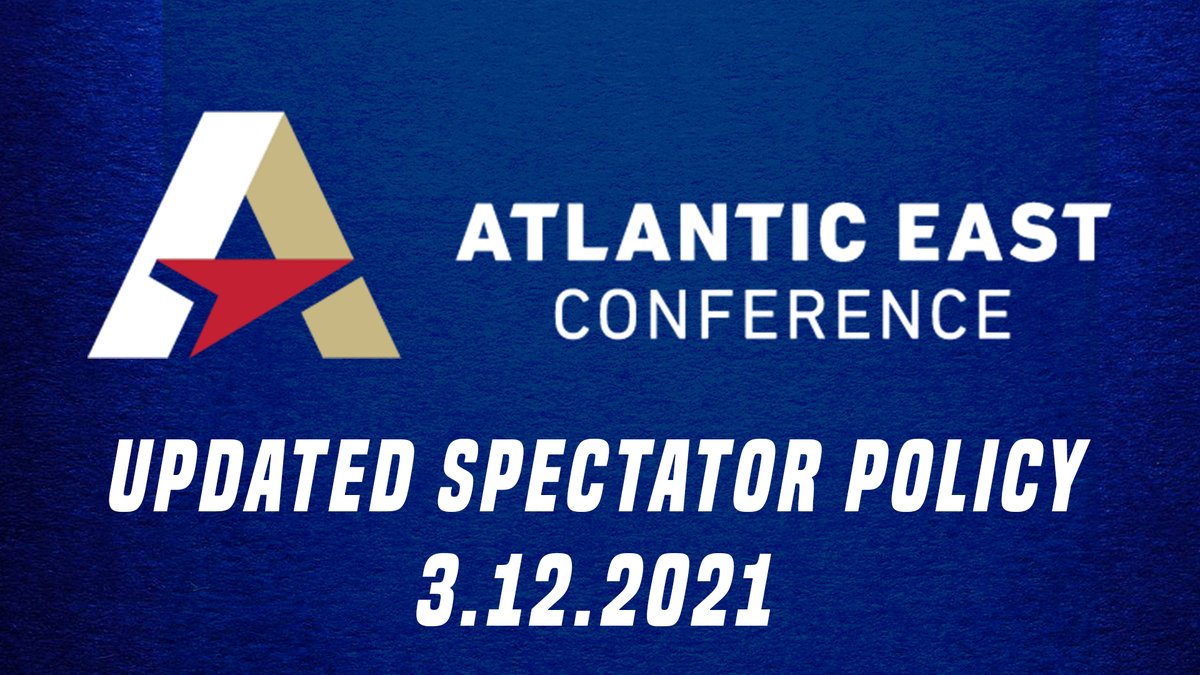 UPDATE: Spectator Policy

Atlantic East Conference Presidents have agreed to adjust the conference-wide policy on spectators attending outdoor sporting events hosted by an Atlantic East  institution.

For more details go to: 
atlanticeast.com/news/2021/3/12…