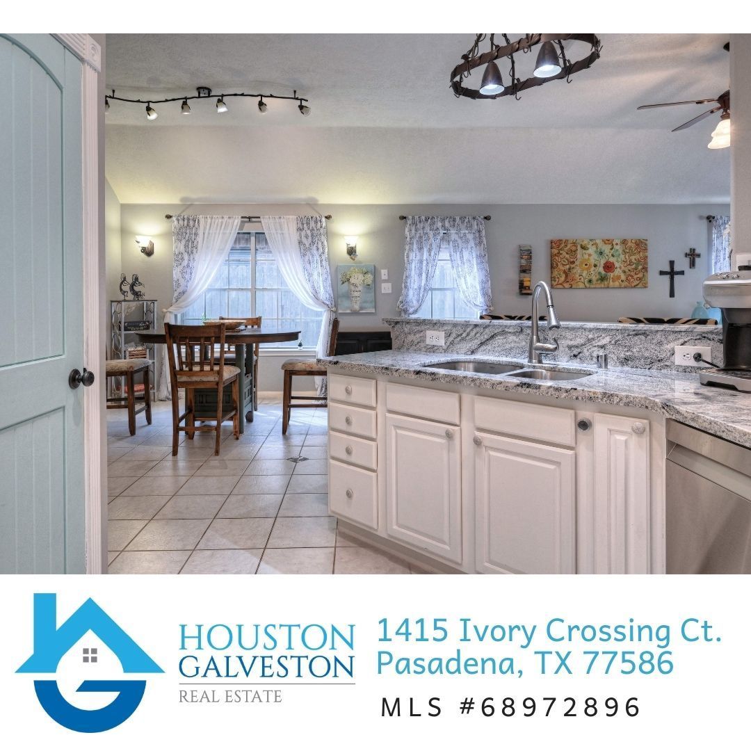 HGRE_Team's tweet photo. 1415 Ivory Crossing Ct in #Pasadena is a single-story home with NEW kitchen &amp;great outdoor living! Great access to all of Houston; quiet neighborhood retreat! 💙 

📲Brent Crowell #HoustonGalvestonRealEstate (281) 705-7632 
👉Details: https://t.co/NuQPN1cLGu #RealEstate https://t.co/yXVOT3bAgD