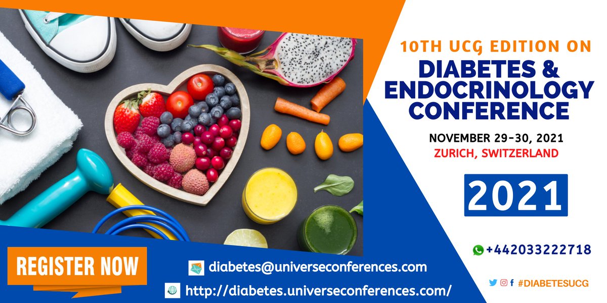 DiabetesUCG's tweet photo. We invite you all to present your research work/case report/medical report etc at the 10th UCG Edition on Diabetes &amp; Endocrinology on November 11-12 2021
Visit: https://t.co/GGPV2cAdGJ
#prediabetes #gestationaldiabetes #diabetesinsipidus #Diabetologist #Endocrinologist #nutrition https://t.co/bZUk31AECT