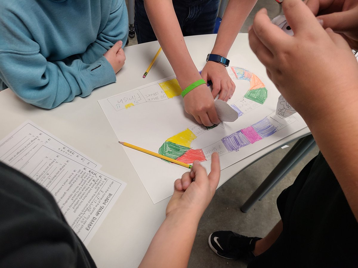 AmberSabochick's tweet photo. Students had a blast designing and making their own board game today! #sycamoreyr4 https://t.co/ArGwhJjEd0