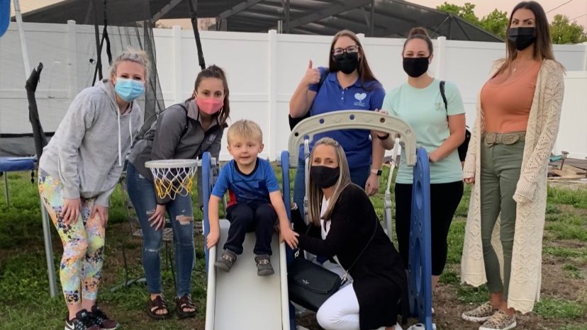 FFCFL's tweet image. This week our volunteers and staff put together a small playset for Louville. His eyes lit up as soon as he saw the basketball hoop! Now he'll get endless hours of fun with Spring right around the corner. #FeelGoodFriday