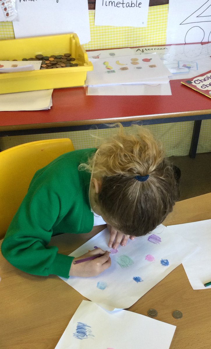 Greenleafe17's tweet photo. Comic Relief is coming up. Reception are getting ready by learning about money! Which coins could we use to buy a red nose with? #Reception #ComicRelief #learningaboutmoney #aimhigh https://t.co/qVbjZU3n2V