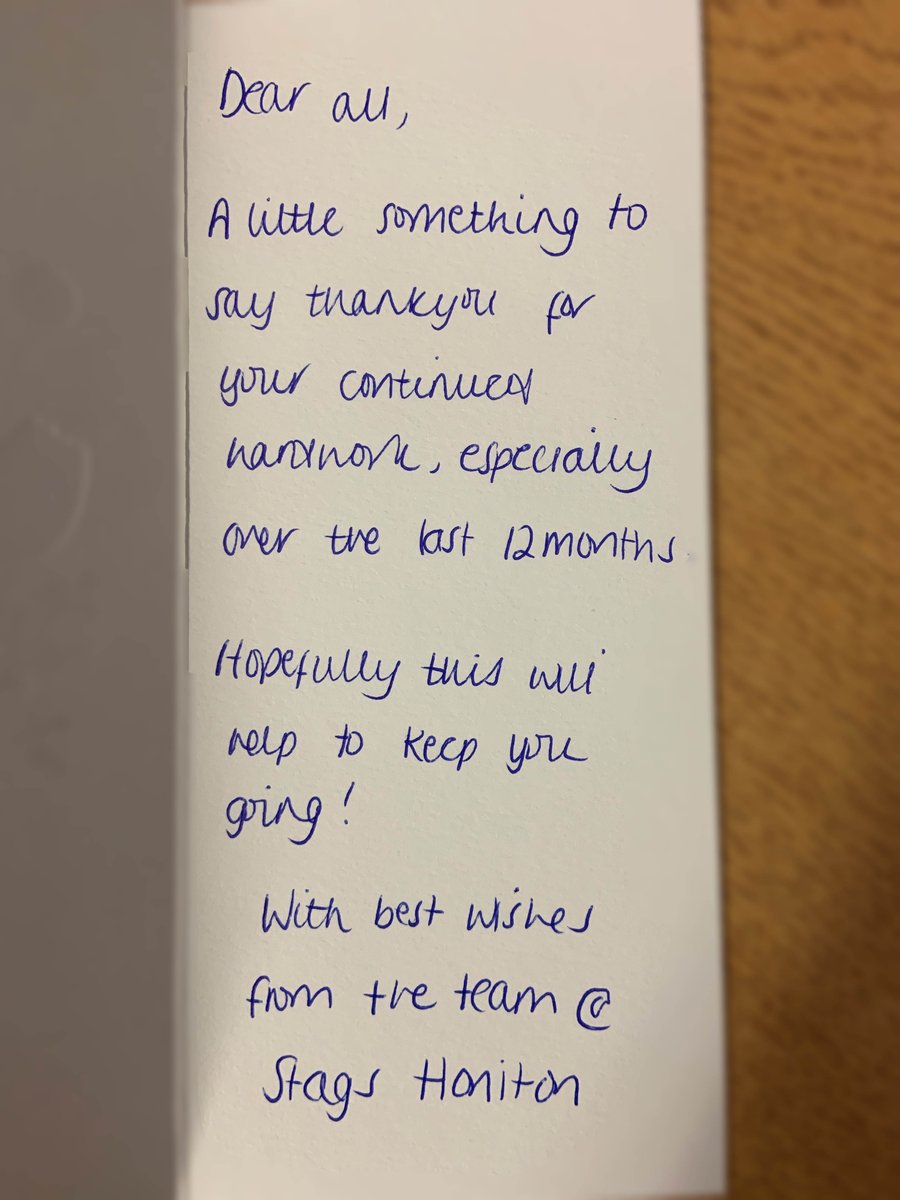 EverysSolicitor's tweet photo. Very grateful to @StagsProperty in Honiton for the lovely gifts and kind words, they have been very well received in the office and just in time for the weekend as well! 🥂
#conveyancing #residential #honiton #property #eastdevon https://t.co/OiaeLBjGbY