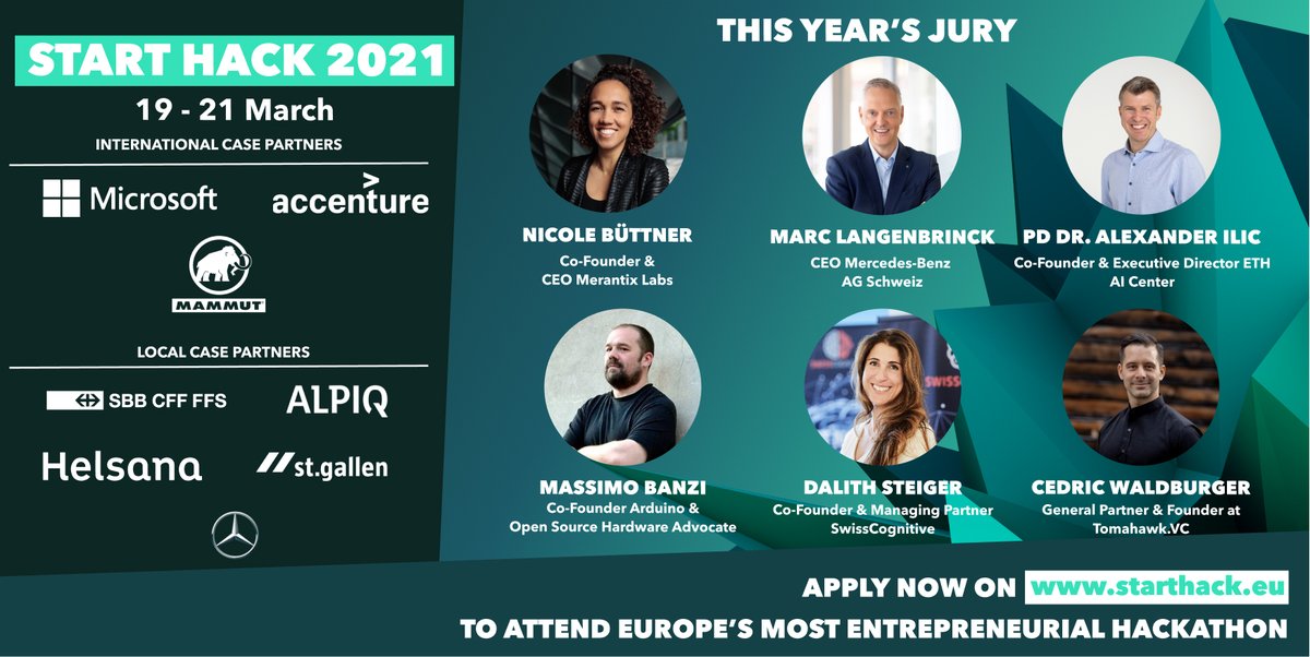 Thank you to our partners and our outstanding jury for their incredible support to make #STARTHack21 the number one event for tech entrepreneurs! We are looking forward to all the different case solutions and could not be more excited to see who is going to win.

#hackathon