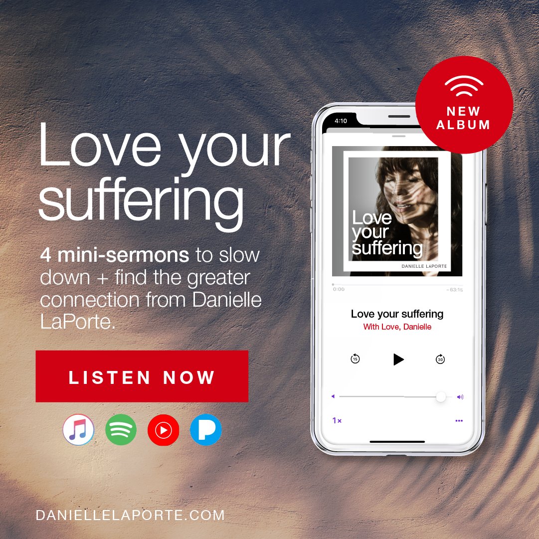 DanielleLaPorte's tweet photo. 💿 Slow down + find the greater connection. Just dropped another ALBUM (2 of 7!): Love Your Suffering. LISTEN: https://t.co/oHnhCyr8d7 #spokenword #minisermon #listennow https://t.co/doKcLi8ryn