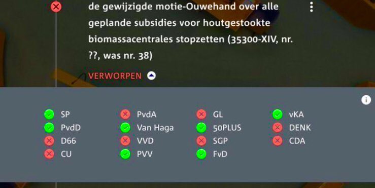 Christa26930016's tweet photo. Miljarden aan subsidie voor vervuilende #biomassa dit moet stoppen. Partijen die voor biomassa zijn👇dus stem de rode partijen weg 🔴 #stopbiomassa #stopvattenfall https://t.co/NWdnAojj9Z