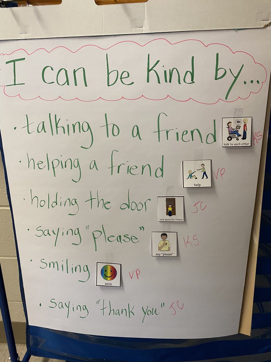 OrtliebJulie's tweet photo. Trying out some chart writing today โ๏ธ
Our virtual friends helped us discover ways to be kind, too!
Stay tuned for the final products.
...And Be Kind! โค๏ธ
@MCIU @mciu_oss @DanCurrie16
#specialeducation #KindnessMatters #bekind #lessonpix #multipleabilities #chartwriting https://t.co/flzorhV1Fh