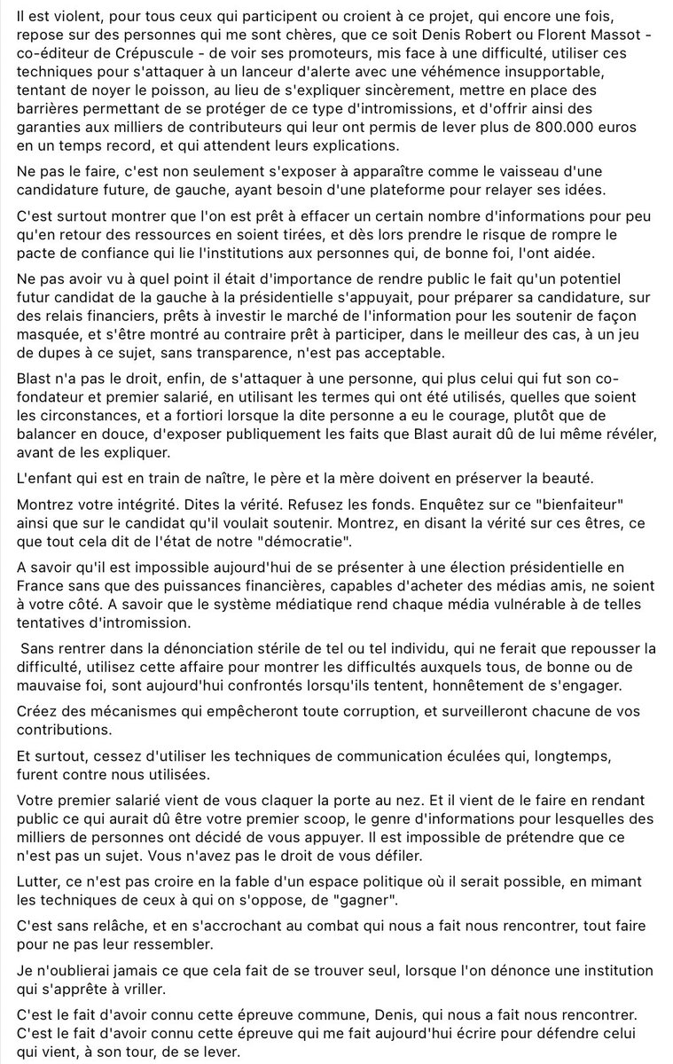 Arnaud Montebourg est soutenu par un financier multimillionaire faisant affaire avec Bernard Arnault et ayant placé ses capitaux dans des paradis fiscaux.

Son nom ? Hervé Vinciguerra.

Voilà ce que l'affaire Blast permet de révéler.