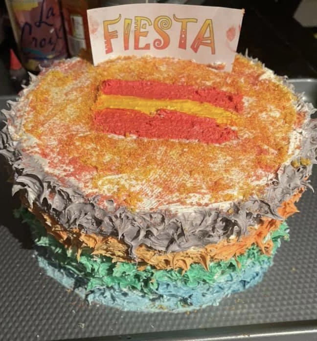 KoreyBarkley's tweet image. My Spanish Students rocked the Cake Wars this week! #contest #worldlanguageweek #CAKE