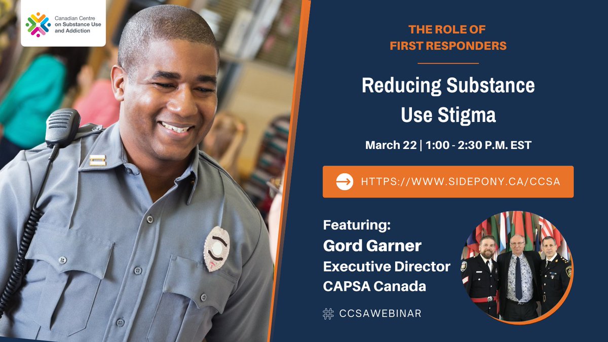 Working On Wellness - WOW Festival (@rdo_jro) on Twitter photo 🚀 NEW WEBINAR: Reducing Substance Use Stigma: The Role of First Responders, with <a href="/CCSACanada/">CCSA</a> featuring <a href="/GordGarner1/">Gord Garner</a> of <a href="/CAPSACanada/">CAPSA Canada</a>
REGISTER HERE: sidepony.ca/ccsa/ 🚀 NEW WEBINAR: Reducing Substance Use Stigma: The Role of First Responders, with <a href="/CCSACanada/">CCSA</a> featuring <a href="/GordGarner1/">Gord Garner</a> of <a href="/CAPSACanada/">CAPSA Canada</a>
REGISTER HERE: sidepony.ca/ccsa/