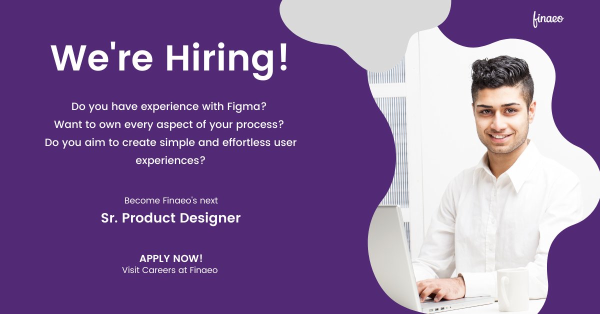 Finaeo (@finaeohq) on Twitter photo Are you Finaeo’s next Senior Product Designer? If you or anyone you know is interested in creating flawless experiences for our customers, check out the Job Description to learn more about the role - No Recruiters: finaeo.bamboohr.com/jobs/view.php?…
#hiring #fintech #designer Are you Finaeo’s next Senior Product Designer? If you or anyone you know is interested in creating flawless experiences for our customers, check out the Job Description to learn more about the role - No Recruiters: finaeo.bamboohr.com/jobs/view.php?…
#hiring #fintech #designer