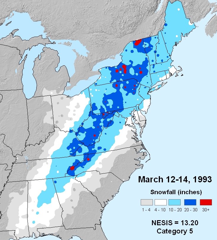 BradNitzWSB's tweet photo. It was 28 years ago that the Super Storm of 1993 brought 1-2 feet of snow across north Georgia. Nationwide 10 million customers lost power. There were 15 deaths in Georgia directly related to this storm.

Everyone who is old enough remembers, it was a once in a generation storm. https://t.co/4po7yof2zN