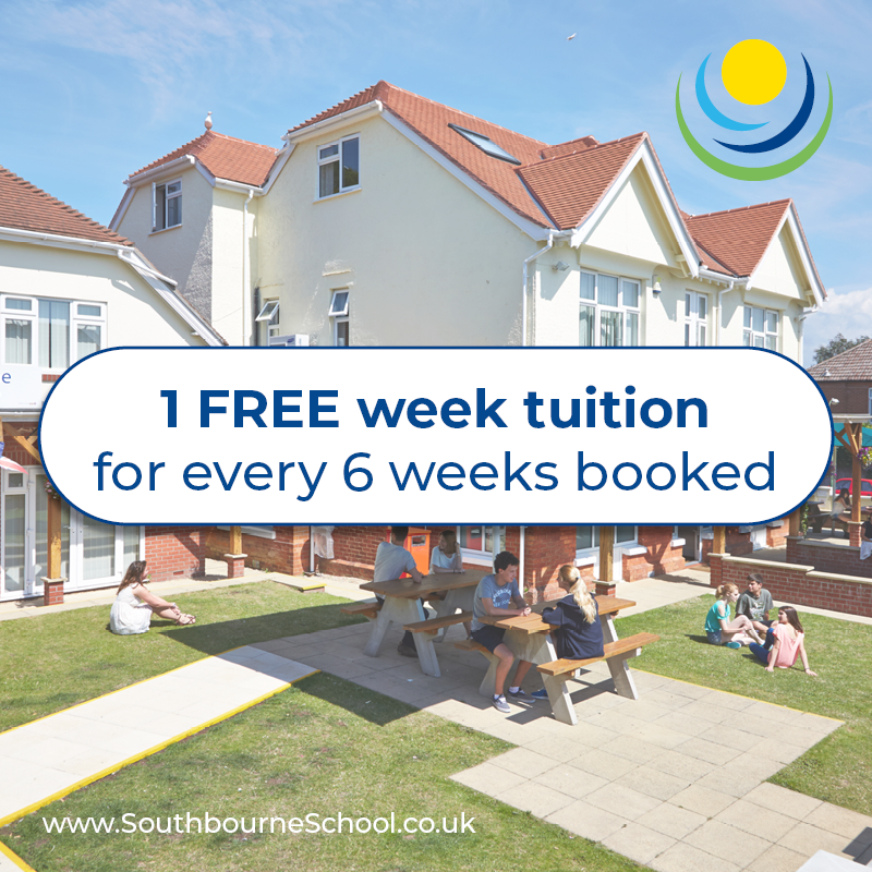 SouthbourneSofE's tweet photo. We are pleased to announce that we will be re-opening our school on Monday 21st June and we would like to offer all new students the following special offer... π¬π§π
1 FREE week tuition for every 6 weeks booked!
#EFL #StudyAbroad #English #ESL #studybmth https://t.co/Vd6xInsX5B