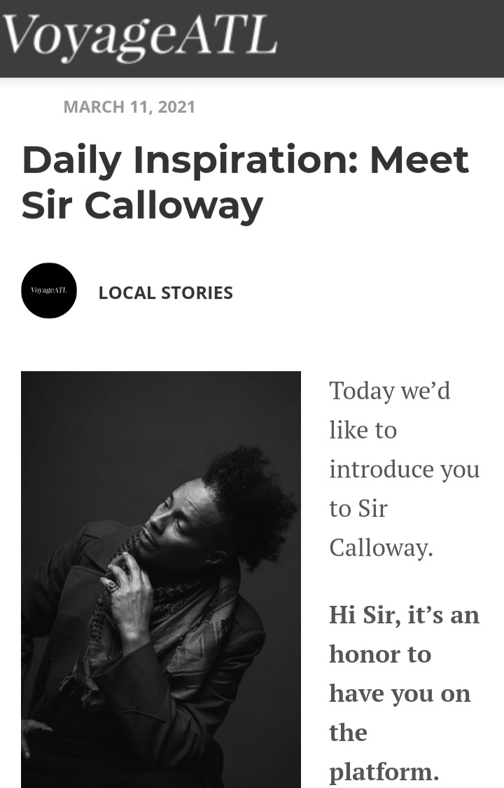 SirCalloway's tweet photo. Shouts & Props to the groovy folks at @VoyageATL for the feature/interview. 👊🏽🗞
I truly appreciate the opportunity and platform!
🔗:https://t.co/H6hChBN7rA
#SirCalloway #NotebookShawty #LOaDBreed #VoyageATL #InspiringStories #VoyageATLMagazine #ATLCreatives #ATL #TheCulture https://t.co/KTD8A9r7mP