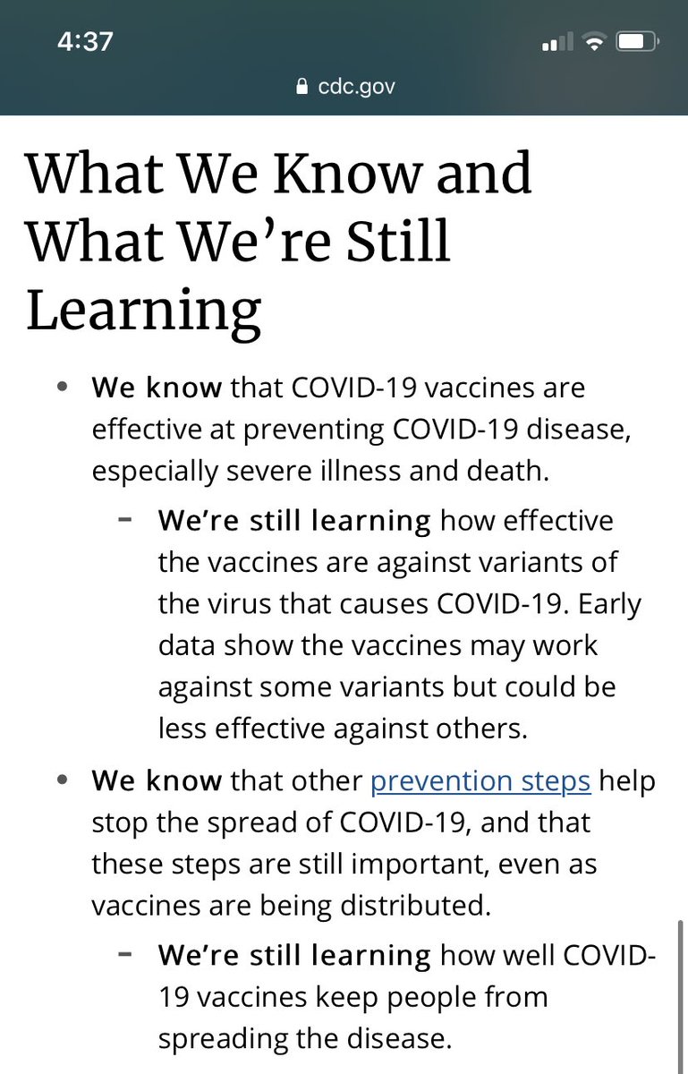 Michael Bachman (@bachman_lab) on Twitter photo I really like this concept of what we know and what we’re still learning on CDC’s website. It’s a good way to describe science and developing science-based guidelines as an ongoing process. I really like this concept of what we know and what we’re still learning on CDC’s website. It’s a good way to describe science and developing science-based guidelines as an ongoing process.