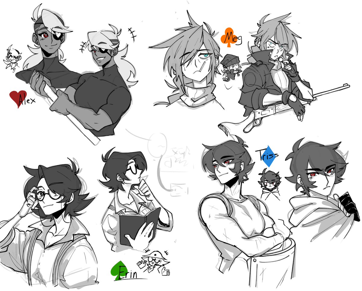 first one is drawings for a game I love- and the rest is ocs 