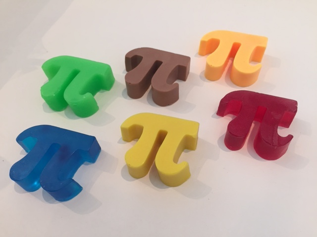 MoMath1's tweet photo. Happy #PiDay from #MoMath! Just like #pi, we can go on forever about the wonderful souvenirs from our online gift shop! To purchase one of these items and more, visit https://t.co/ax5tVDc8RL

Pictured L to R: 
1. Pizza Pi Cutter
2. Pi Heart Earrings
3. Pi Soap
4. Pi Cufflinks https://t.co/Avn055U9Vz
