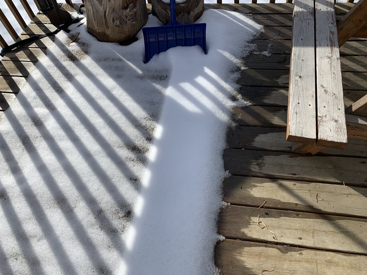 KRybchynski's tweet photo. The sun v the shade.  Crazy(yes I know my deck is in dire need of stain) https://t.co/6zqJvtdJDE