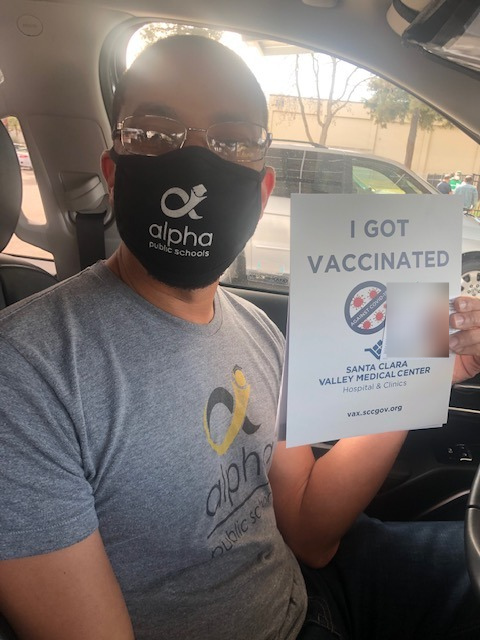 CALcharters's tweet photo. .@alphaschools is #VaccinatedSafeReadyToGo! #FridayFeeling π https://t.co/Hl7ZJwq89J