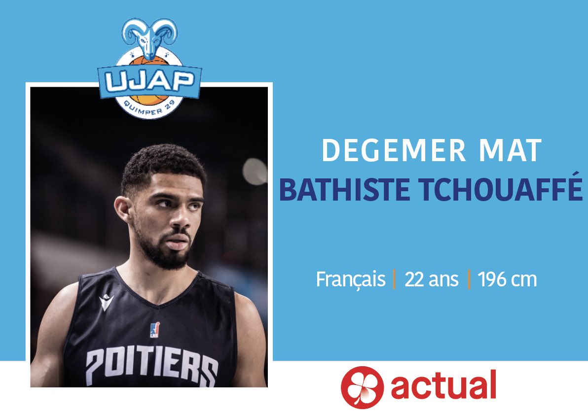 Victoire de Quimper <a href="/BeliersdeKemper/">Béliers de Kemper 🐏</a> vs Denain, avec un Bathiste Tchouaffe <a href="/TBathiste/">Bathiste Tchouaffé</a> ultra chaud qui termine avec 29pt ( 6/7 a 3pt !!) 4rbd 2pd pour 32 d’évaluation !! 🎯🔥 ! #LNB #ProB