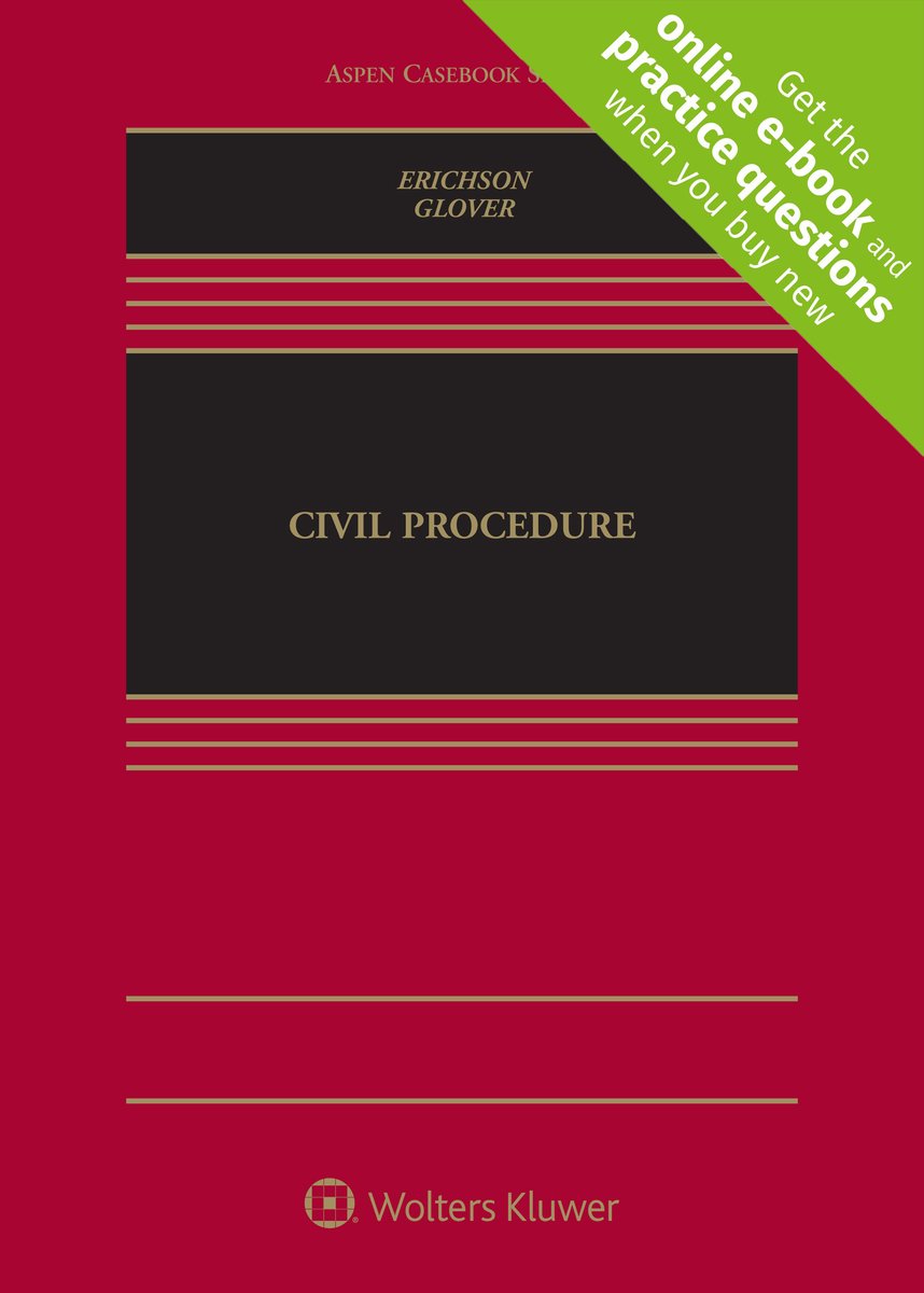 Howard Erichson (@howarderichson) on Twitter photo I'm thrilled to see the 1st edition of our civil procedure textbook in print, co-authored by the incredible <a href="/mariaglover/">Maria Glover</a>. Process matters, it's hard to teach process well, and a good book makes a huge difference.
wklegaledu.com/Erichson-Civil… I'm thrilled to see the 1st edition of our civil procedure textbook in print, co-authored by the incredible <a href="/mariaglover/">Maria Glover</a>. Process matters, it's hard to teach process well, and a good book makes a huge difference.
wklegaledu.com/Erichson-Civil…