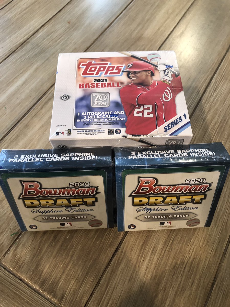 bNeBREAKS1's tweet photo. 🚨🚨Doing a random team break with these nice boxes on Sunday! $55 for a random team! There will be 29 spots sold and one lucky RT’er will get the last spot for FREE!! RT to enter (click link below and in bio to purchase a random spot) 🚨🚨 https://t.co/j05dhPVBDl https://t.co/Ra17ELP48y