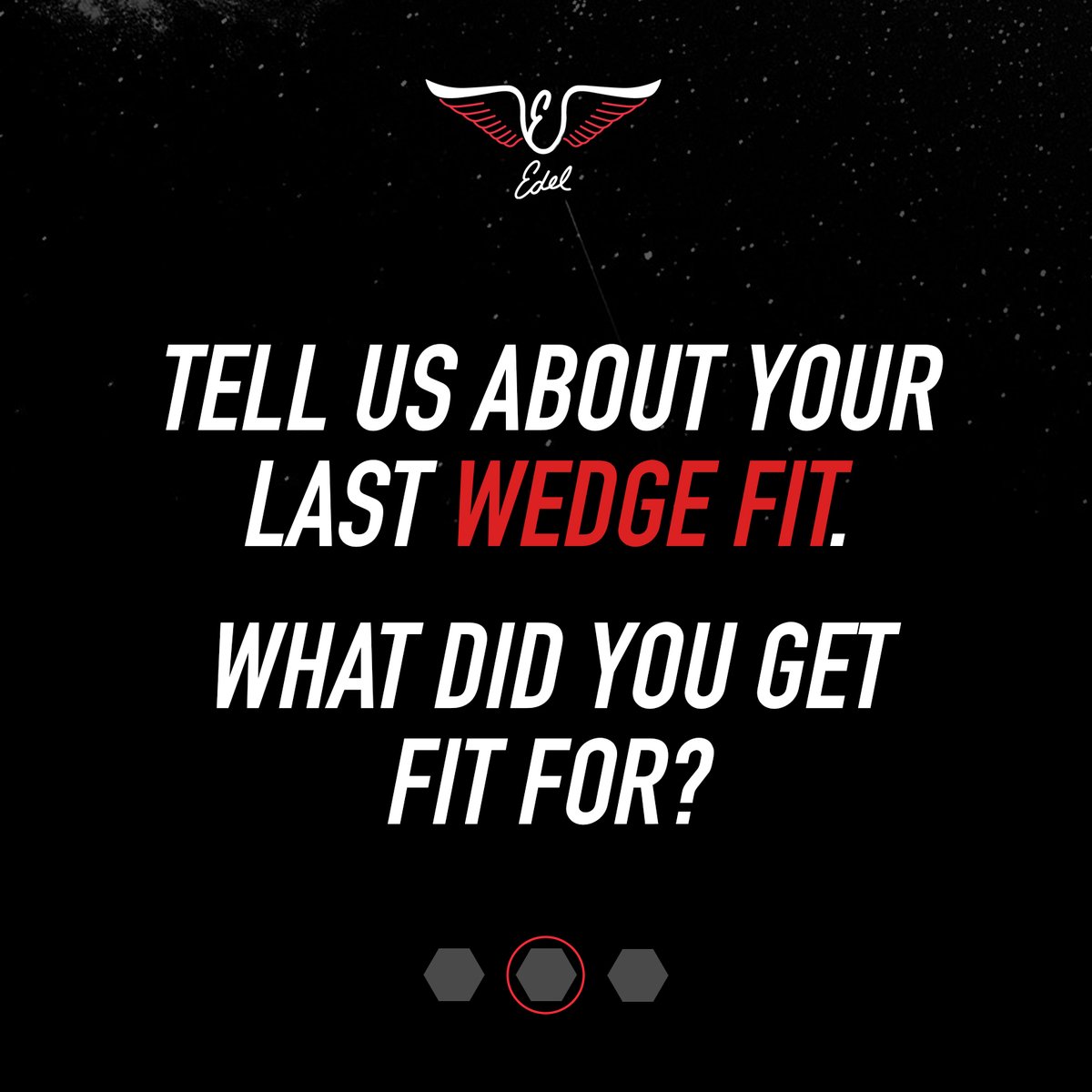 EDELgolf's tweet image. Tell us about your last wedge fit.  What did you get fit for? Comment below 👇

#wedges #nextfrontier #wedgefitting