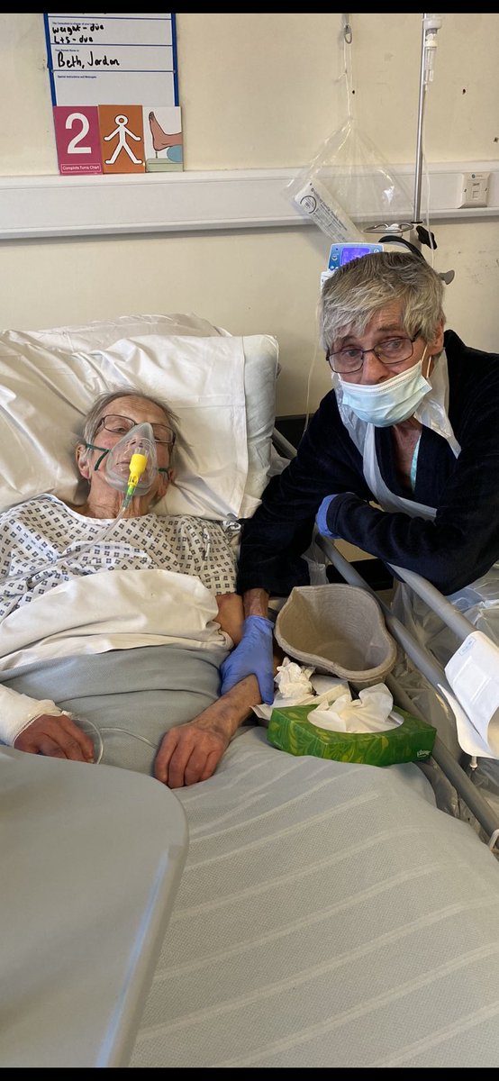 This is one of my patients who hadn’t seen his wife for 6 weeks and she was admitted to the same ward. This was all the encouragement he needed to progress his distance and rehab potential .All in the course of true love ❤️
Photo/media consent gained ✔️