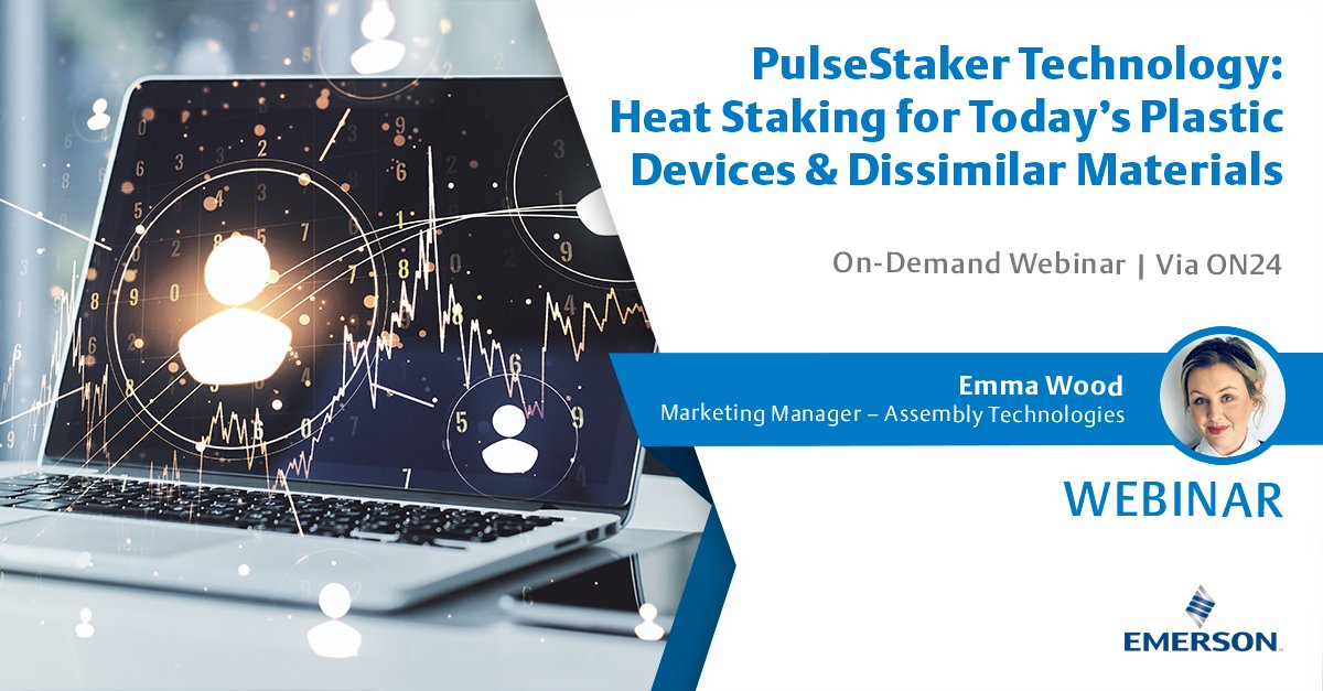 Branson_Emerson's tweet photo. Learn the various trends in plastic device manufacturing and how our Branson #HeatStaking technology is used to join challenging plastic materials. Register for our on-demand webinar! https://t.co/OCBwVARiIf https://t.co/MotKmea44B