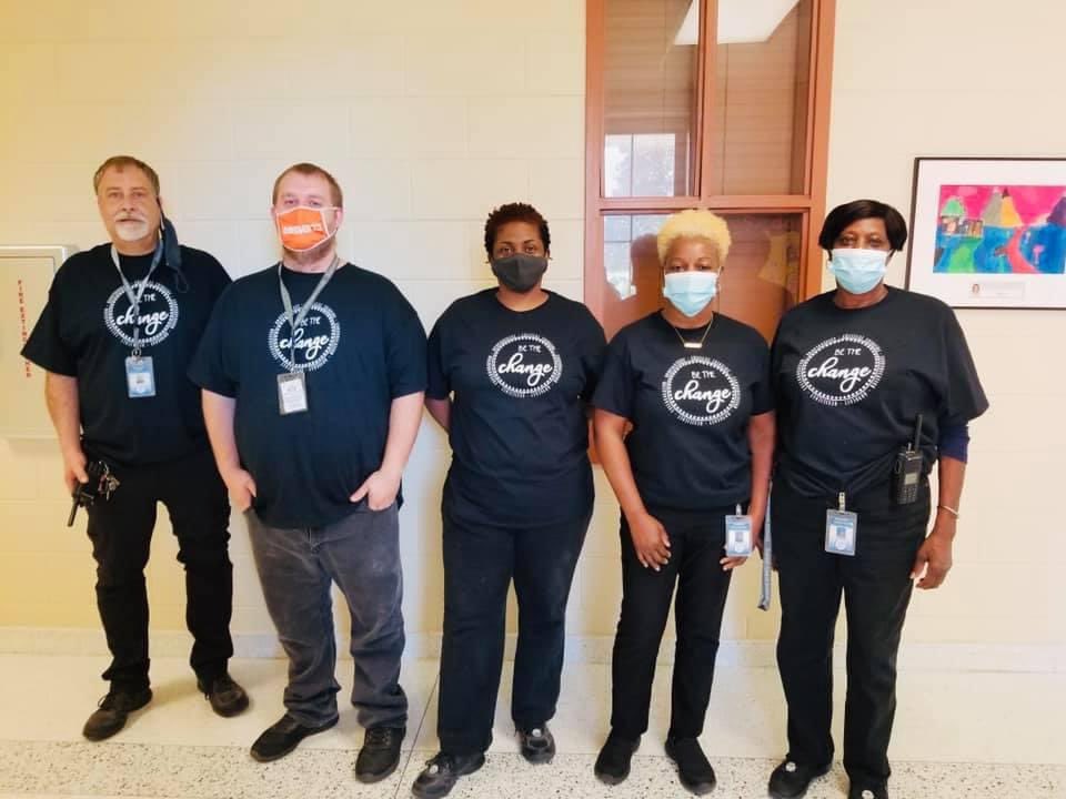 BCSD_TeacherForum (@bcsdteachforum) on Twitter photo Check out the awesome custodial staff from <a href="/school_daniel/">Daniel Island School</a> looking sharp in their <a href="/bcsdschools/">BCSD Schools</a> #bethechange shirts. Thank you for all that you do to keep our schools looking just as sharp! Check out the awesome custodial staff from <a href="/school_daniel/">Daniel Island School</a> looking sharp in their <a href="/bcsdschools/">BCSD Schools</a> #bethechange shirts. Thank you for all that you do to keep our schools looking just as sharp!