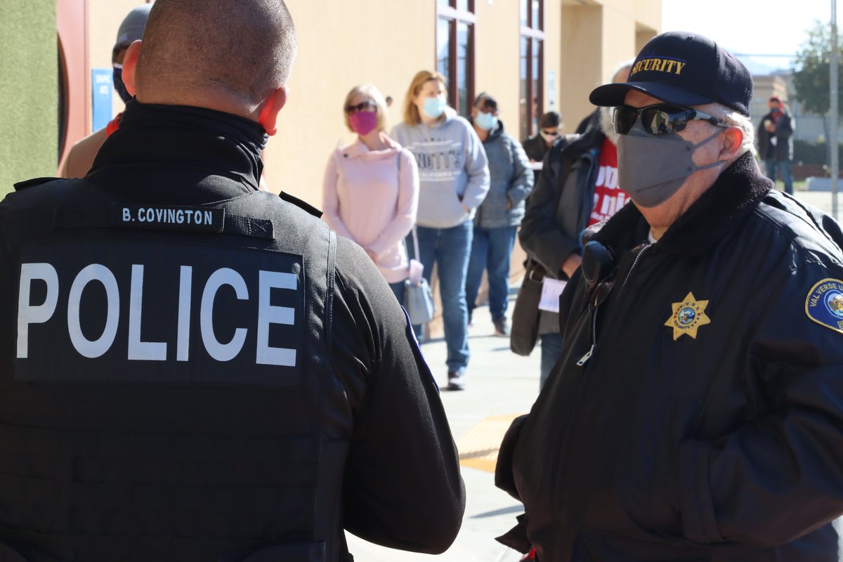 Public Safety Team is at today's staff vaccine clinic supporting our employees.  #vvinthistogether