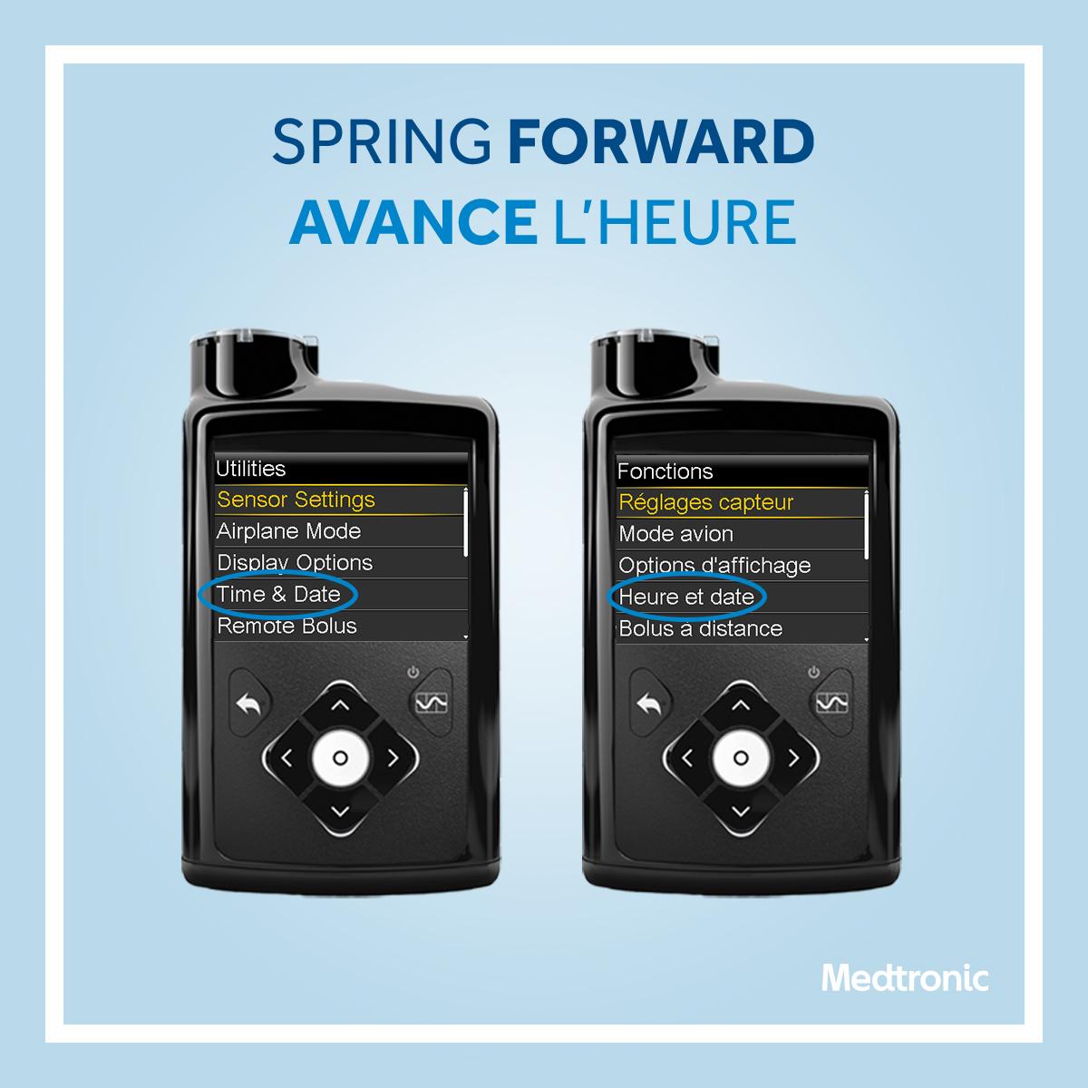 It’s time to Spring Forward! This is your friendly reminder to adjust your pump time 1 hour forward tomorrow! 🌷

On avance l’heure ce week-end! Voici un gentil rappel d’avancer l’heure de votre pompe d’une heure ce week-end! 🌷