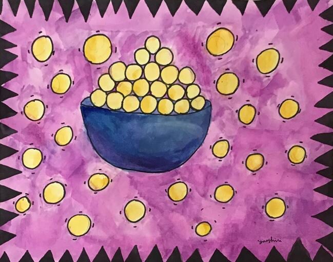 Fourth graders created these cultural treats based on the work of <a href="/burtonmorrisart/">Burton Morris</a> #popart  #youthartmonth #inspire96
