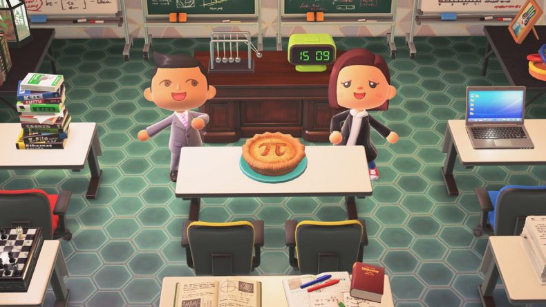exploratorium's tweet photo. Friendly PSA that the cutest Pi Day pies are available in Animal Crossing 🥧 

Until March 14th, find a special pie featuring π from Resident Services! Get ready for #PiDaySF, this Sun., 3/14 for a program packed full of pi trivia, activities, and more! https://t.co/nZUV2iEERb https://t.co/uXwKMv5sUz