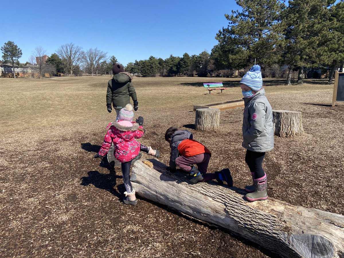 We are enjoying this beautiful weather today and working on our balancing and gross motor skills! <a href="/SettlersGreenPS/">Settler's Green PS</a> <a href="/MrsHickey3/">Kelly Hickey</a>
