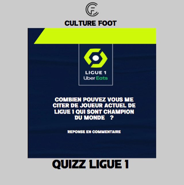 Quizz du jour !!! 

Combien de champion du monde actuel ou non joué dans notre si beau championnat ??