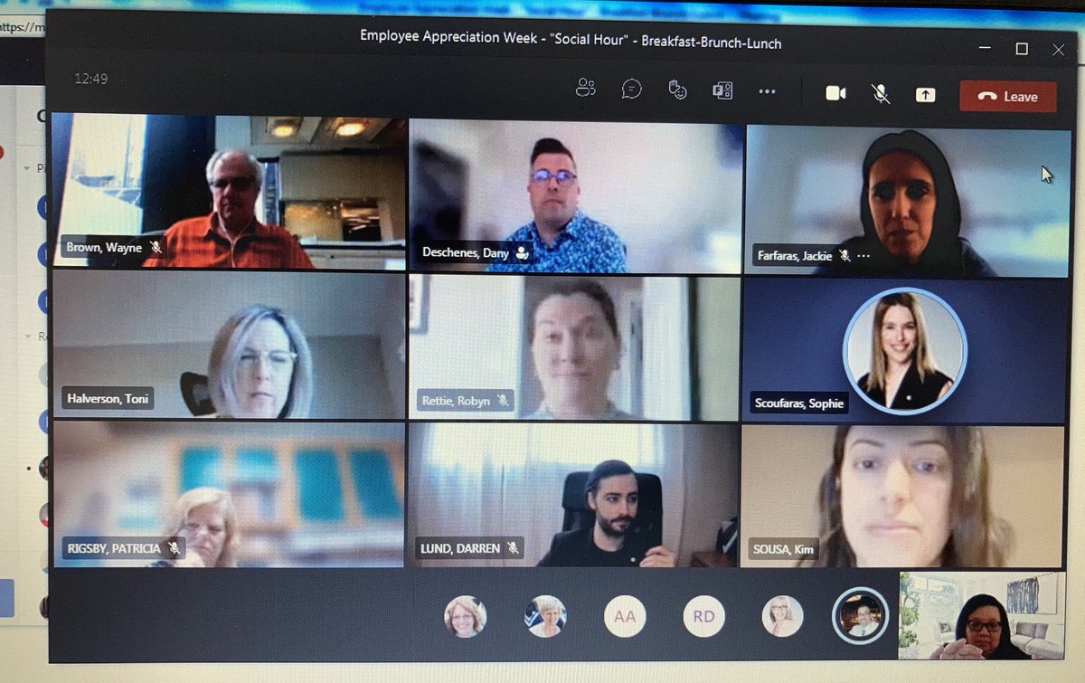 Ending Employee Appreciation Week with a virtual “social gathering” with our SSOE and PCO teams. With everyone so busy, it was nice to slow down and get to know each other in a different environment...  #BMO #bestteaminbanking