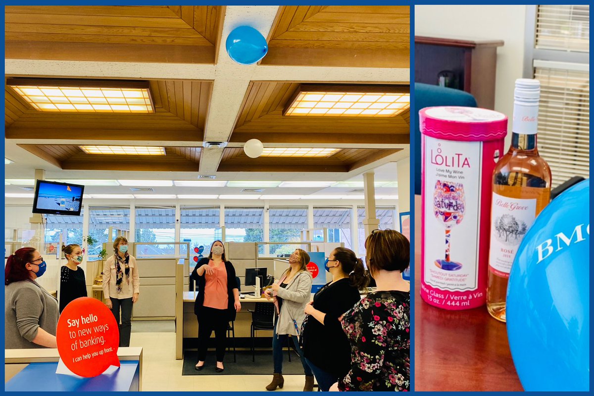 Ash_Wolford's tweet photo. EAW Day #5: A game of musical balloon toss, and a Shoutout Saturday wineglass & Rosé prize! It’s been a great week celebrating the amazing PR BMO Team, and as we close out this week by rolling into our R&R long weekend, we are all feeling beyond thankful! #boldygrowthegood https://t.co/tgZQaK62LA