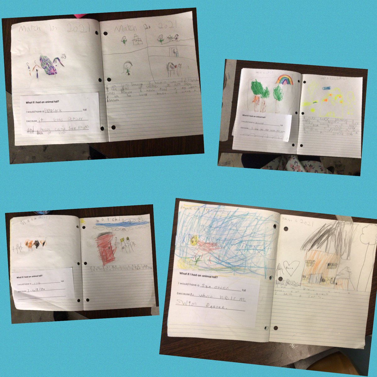 MsWigoodsClass's tweet photo. We started writing in a new journal at the beginning of March. We are learning to put the date at the top of the page, and to keep our writing organized. We have made so much amazing progress this year. I am so proud! https://t.co/qgKhVKCjzq