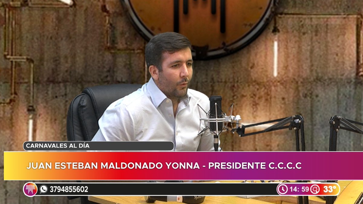 [Ahora] Estamos en comunicación telefónica con <a href="/juanemaldonado/">Juane Maldonado Y</a> Presidente de la Comisión Central Coordinadora del Carnaval.
Nos da su punto de vista sobre los temas actuales del Carnaval y expresó "El carnaval es algo que impacta en toda la cuidad, es interés público"